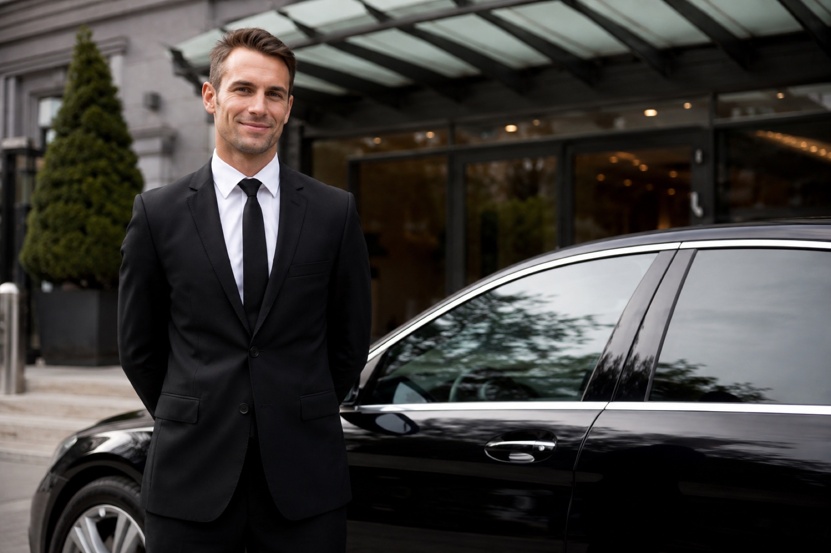 A Driven chauffeur and luxury vehicle in Tokyo